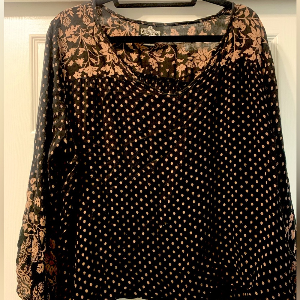 Boho Angie Black Pattern Blouse